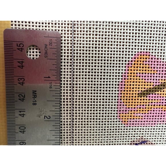 Hand-Painted Needlepoint Canvas "The Arches And The Cross" By Ted De Grazia - Picture 9 of 9